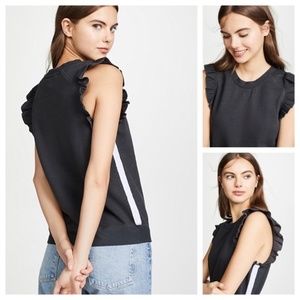 DAVID LERNER STUDIO Sleeveless Ruffle Pullover